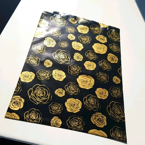 10 pcs Gold Roses Poly Mailers 10x13" inches - Picture 2 of 3